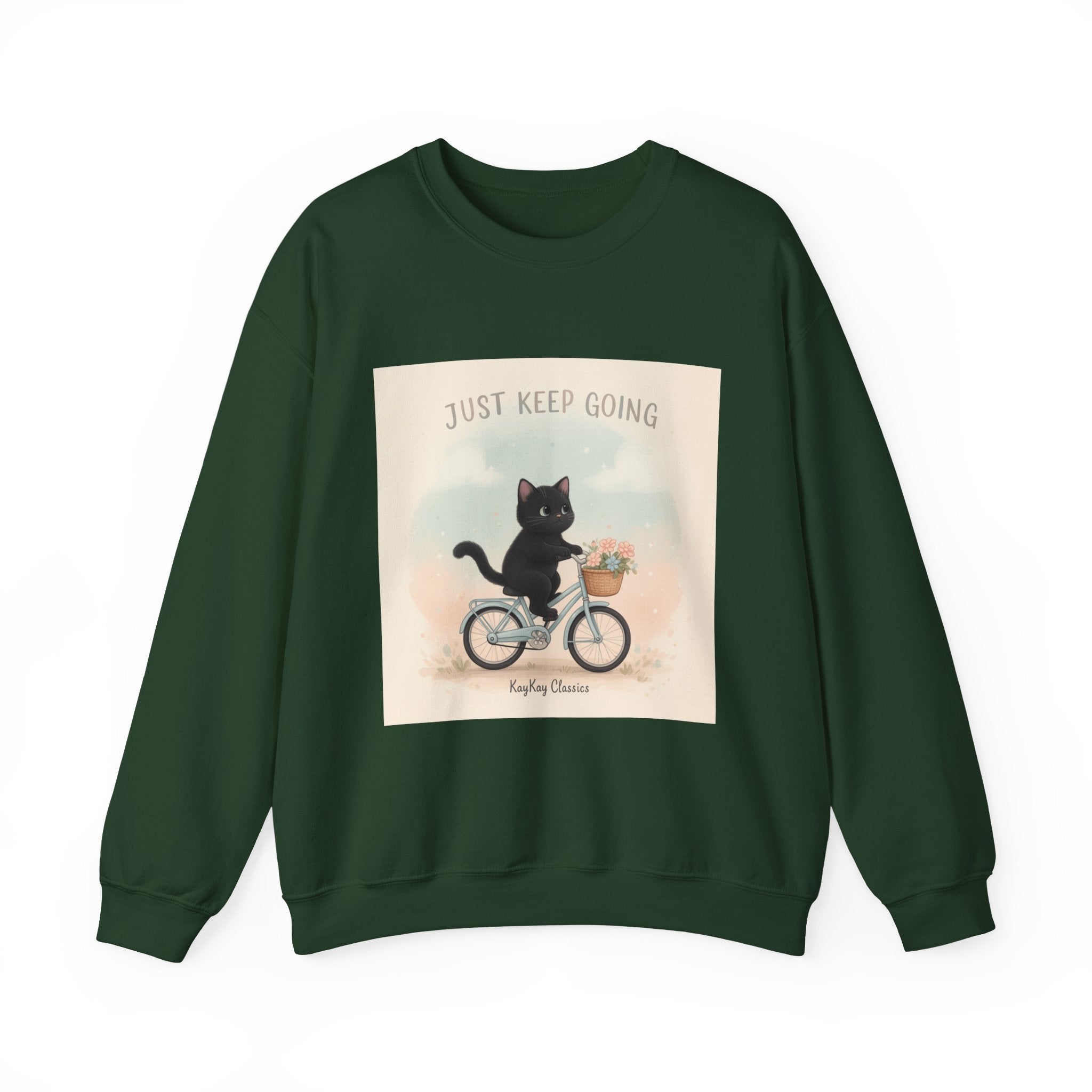 "Design" Black Cat Crewneck | College Girl Gift | Fashion | KayKay Classics
