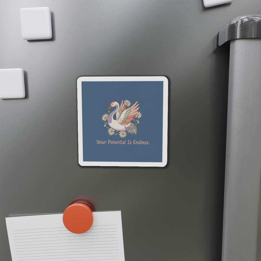 Crane Die-Cut Magnet – Your Potential is Endless