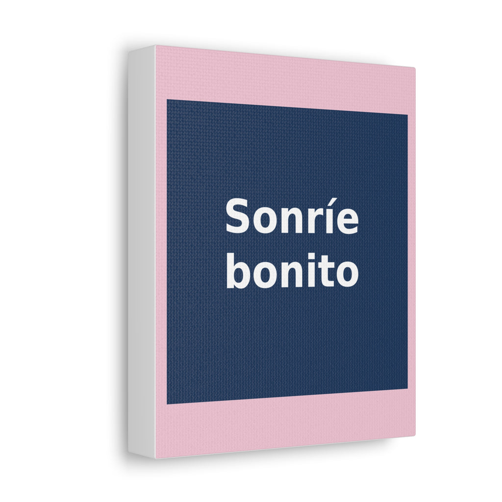 "Sonríe bonito" Black Cat Canvas | College Girl Gift | Fashion | KayKay Classics