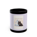 "YOU'RE NEVER TOO MUCH" Black Cat Black Mug | College Girl Gift | Fashion | KayKay Classics