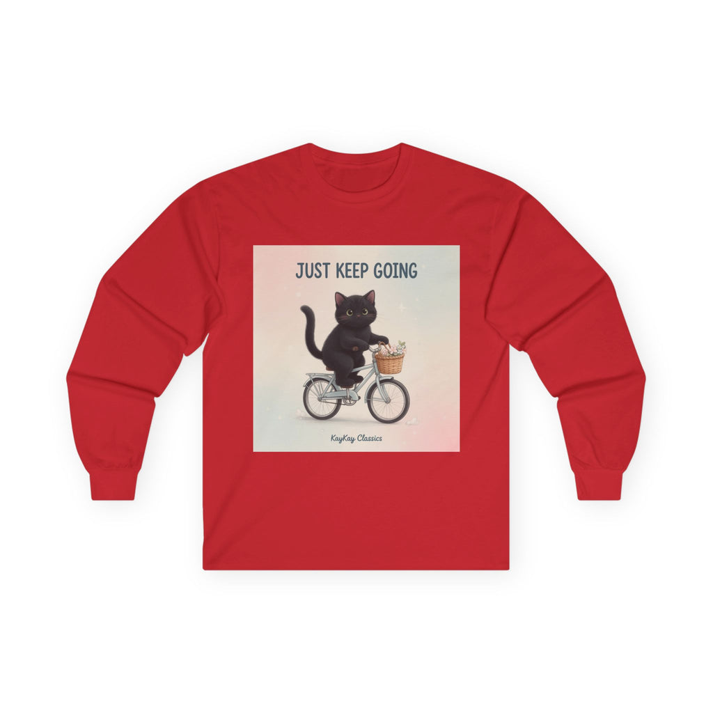 JUST KEEP GOING Cat Long Sleeve Tee