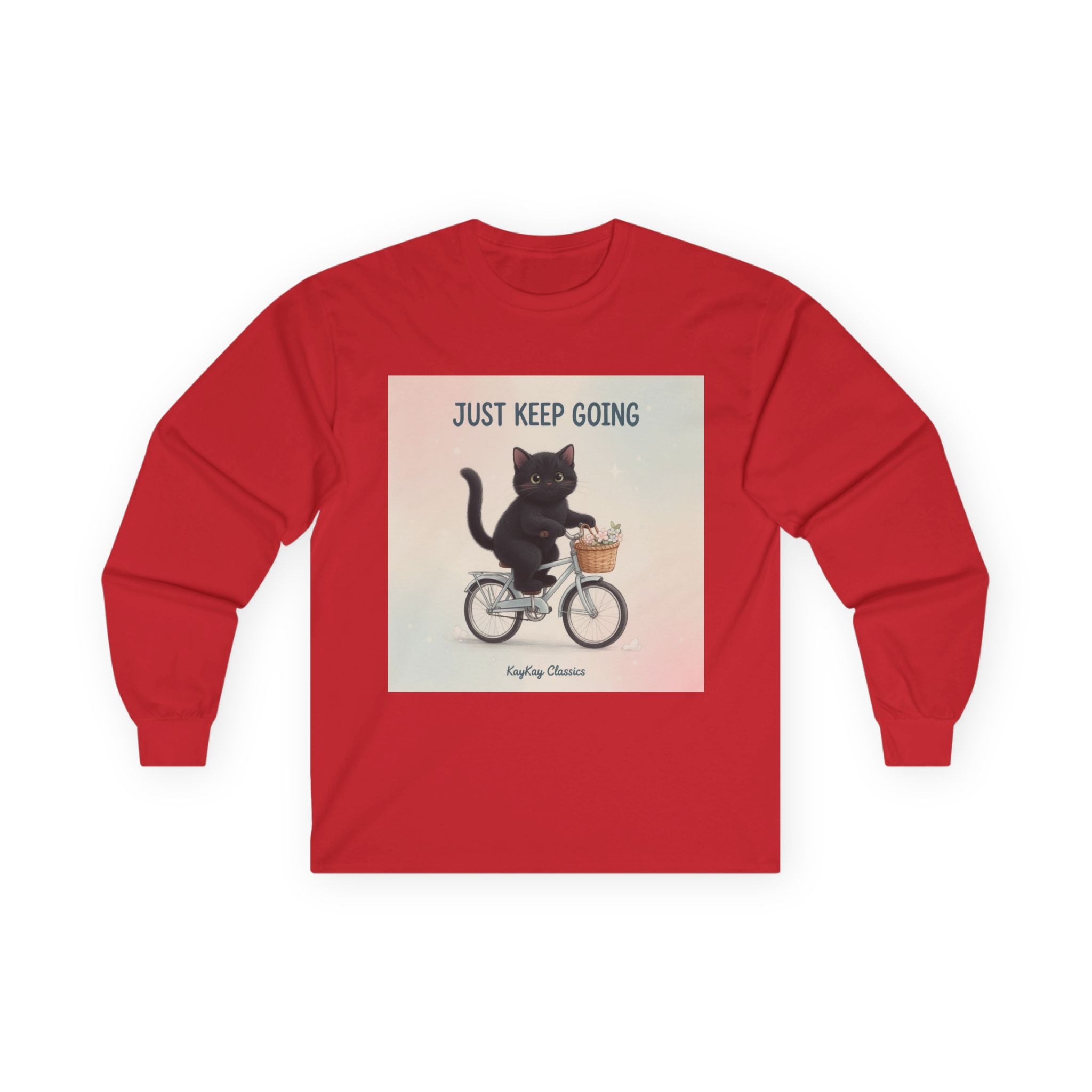 JUST KEEP GOING Cat Long Sleeve Tee