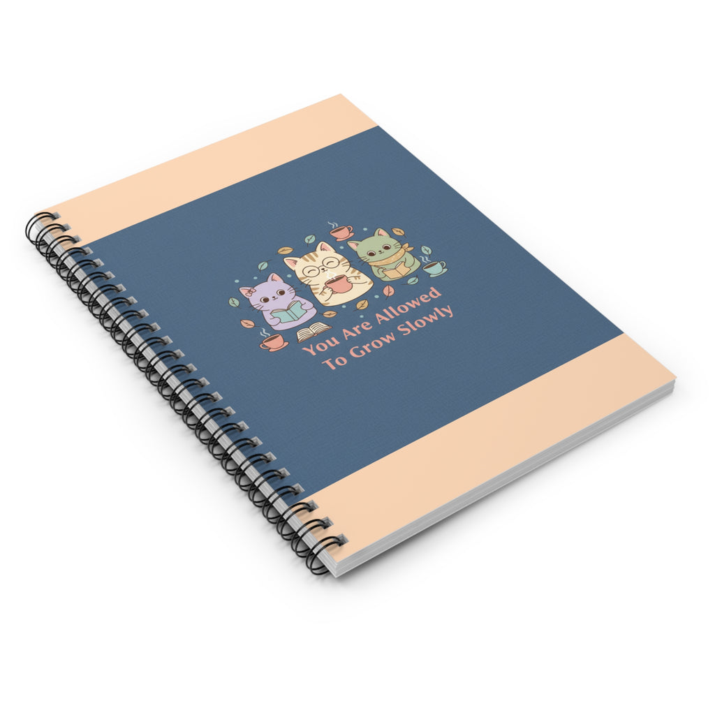 Cats With Glasses Spiral Notebook – You Are Allowed to Grow Slowly