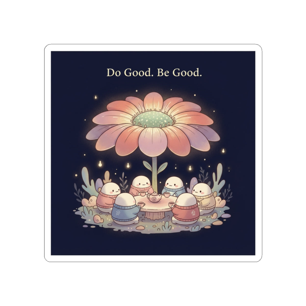 Tiny Chibi Creatures Kiss-Cut Sticker – Do Good Be Good