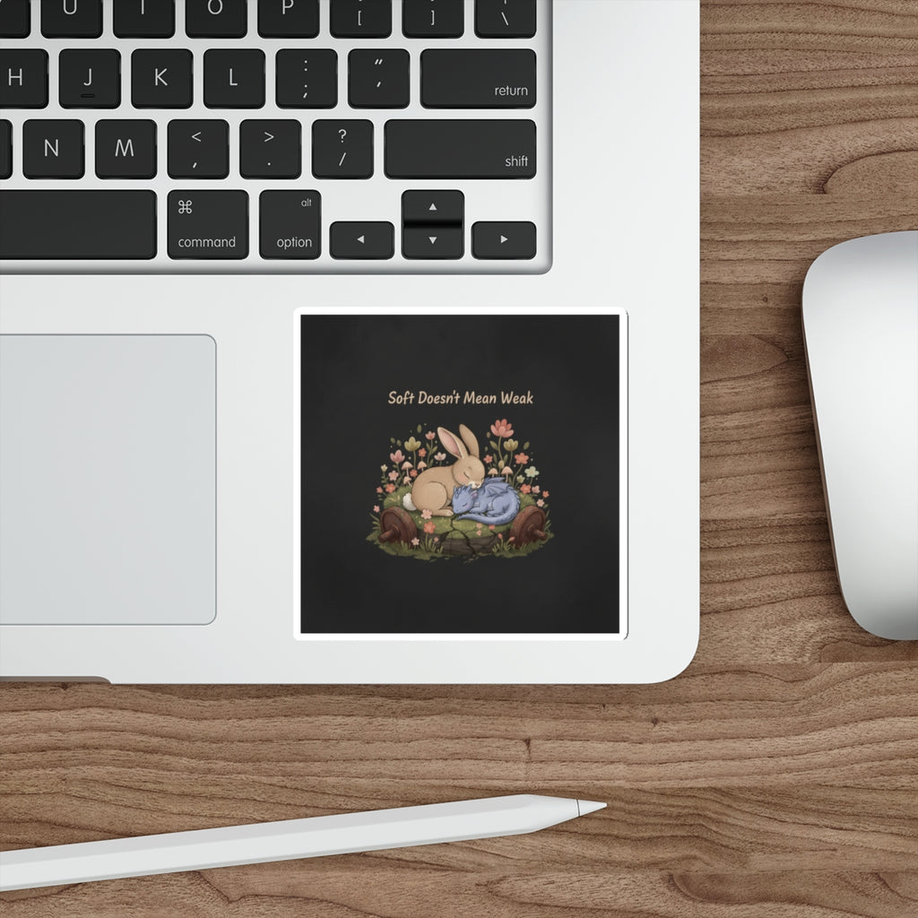 Dragon Die-Cut Sticker – Soft Doesnt Mean Weak