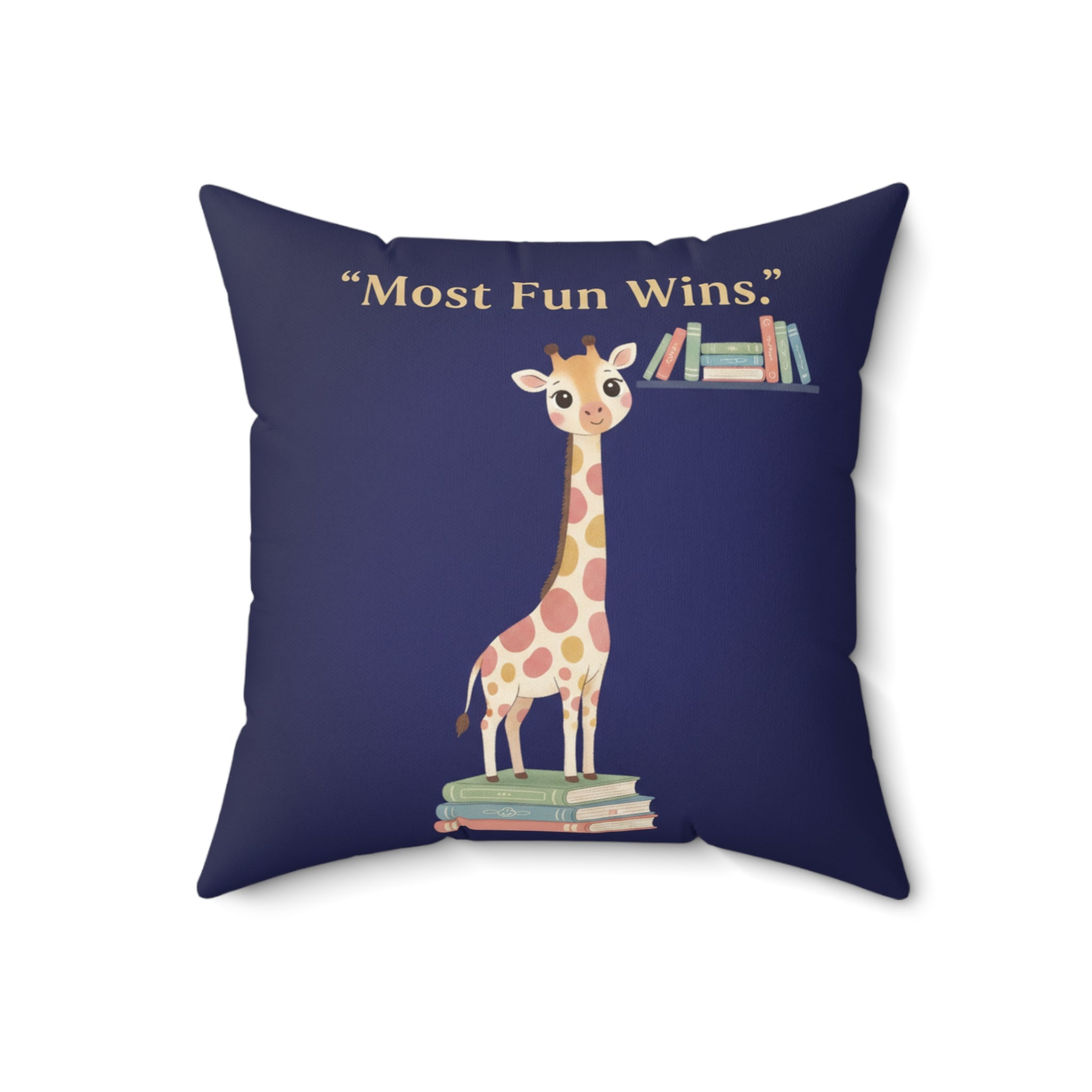 Giraffe Square Pillow – Most Fun Wins