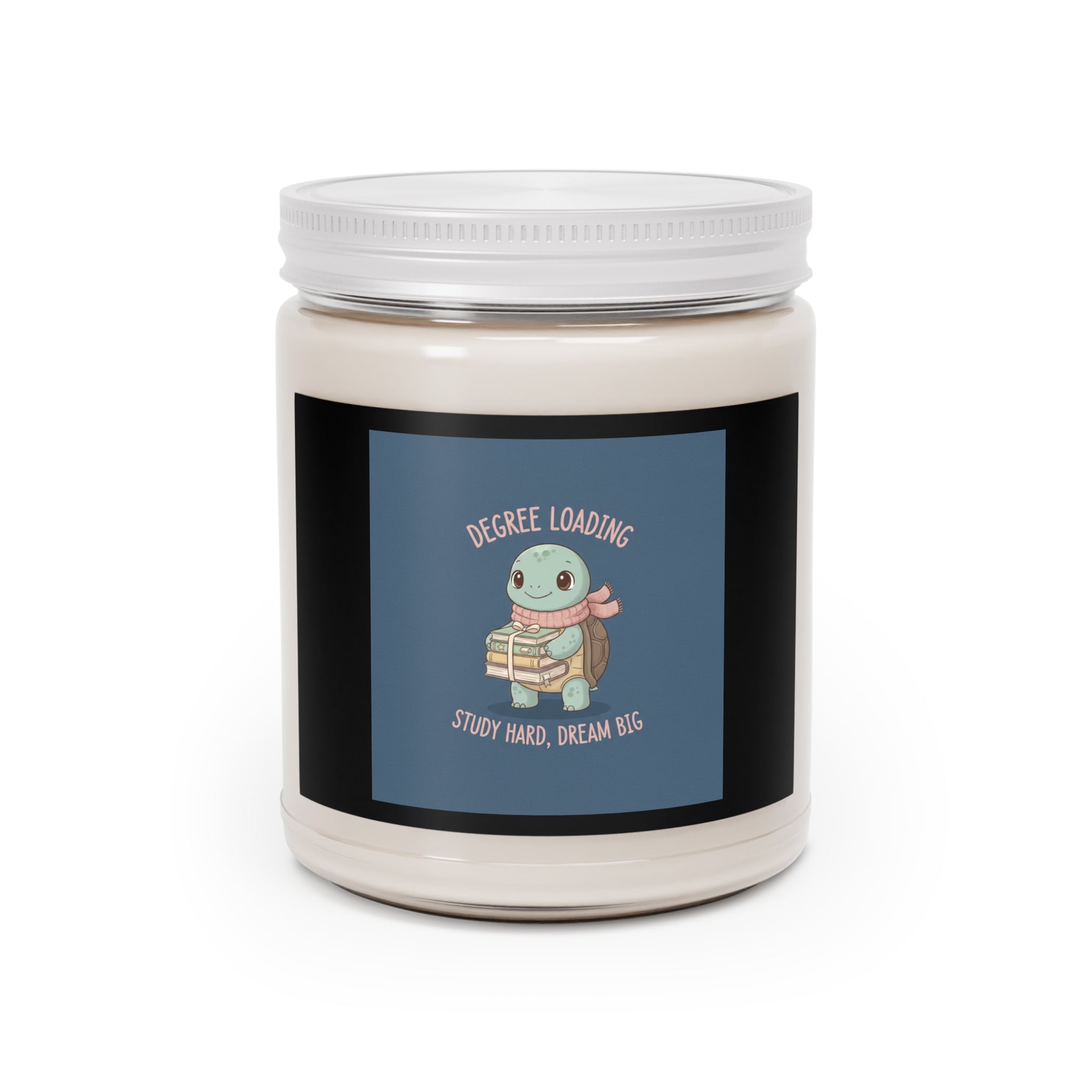 Turtle Scented Candle – Degree Loading Study Hard, Dream Big
