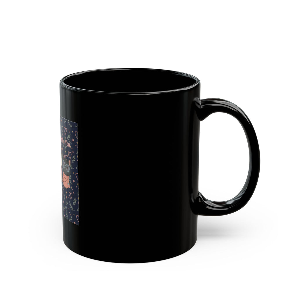 Cats With Glasses Black Mug 11oz – Success Looks Good on You