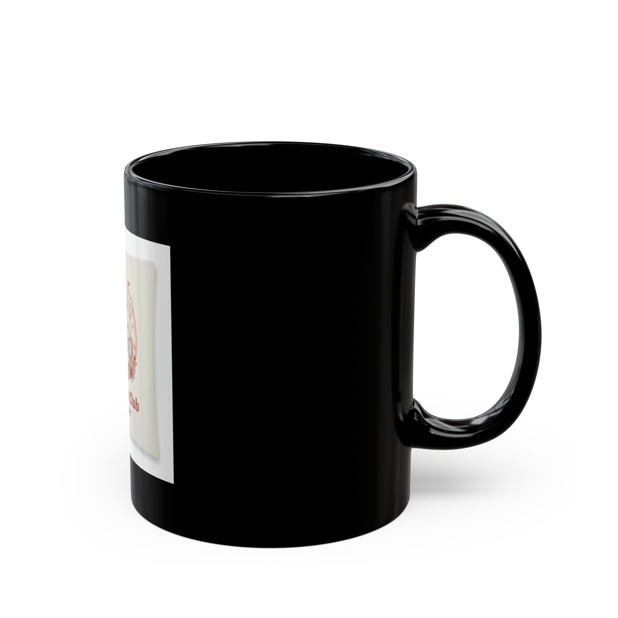 Smart Girls Club Sisterhood Love Rabbit Black Mug 11oz
