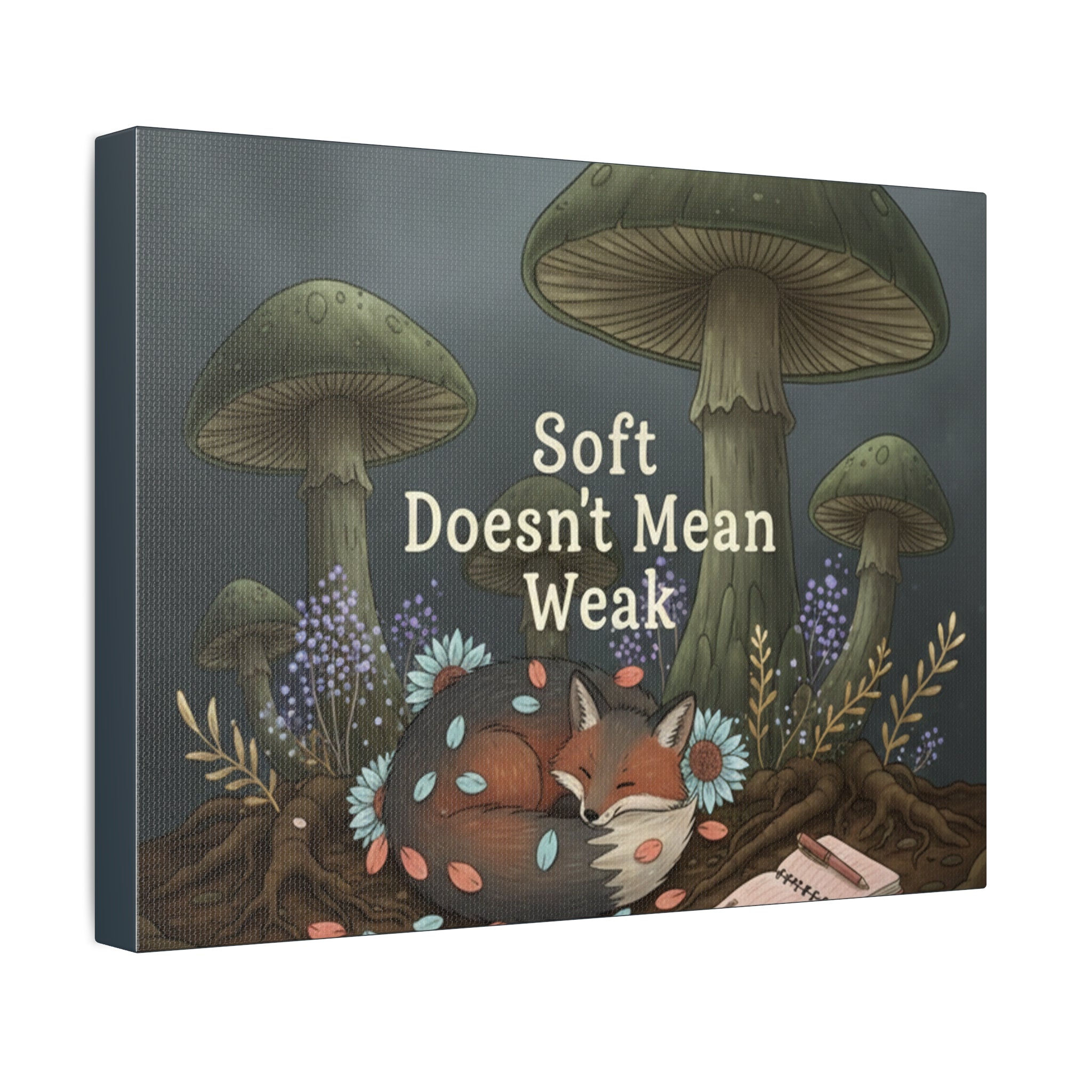 Fox Canvas Print – Soft Doesnt Mean Weak
