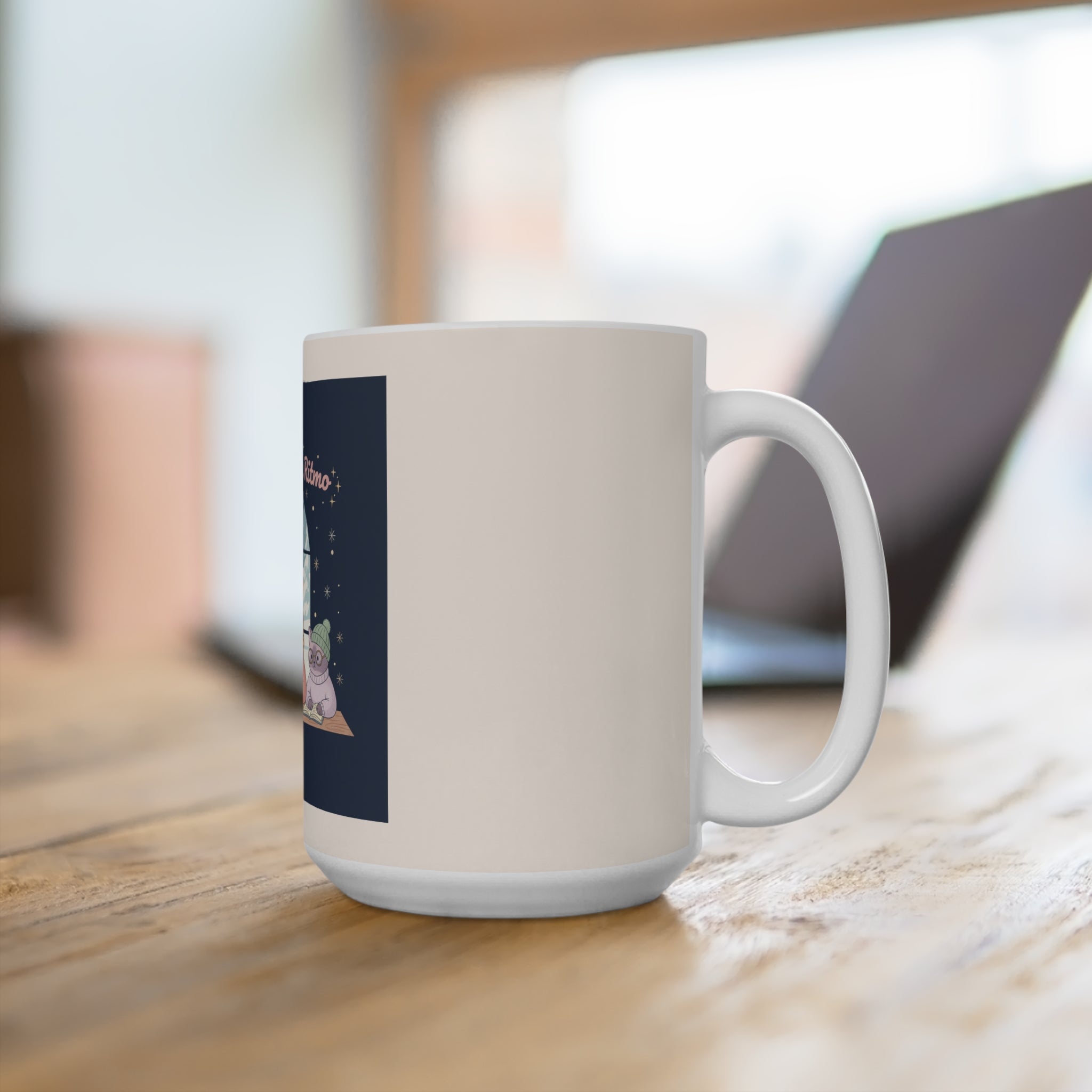Cat Mug 15oz – Florece a Tu Ritmo
