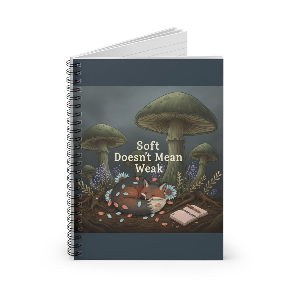Fox Spiral Notebook – Soft Doesnt Mean Weak