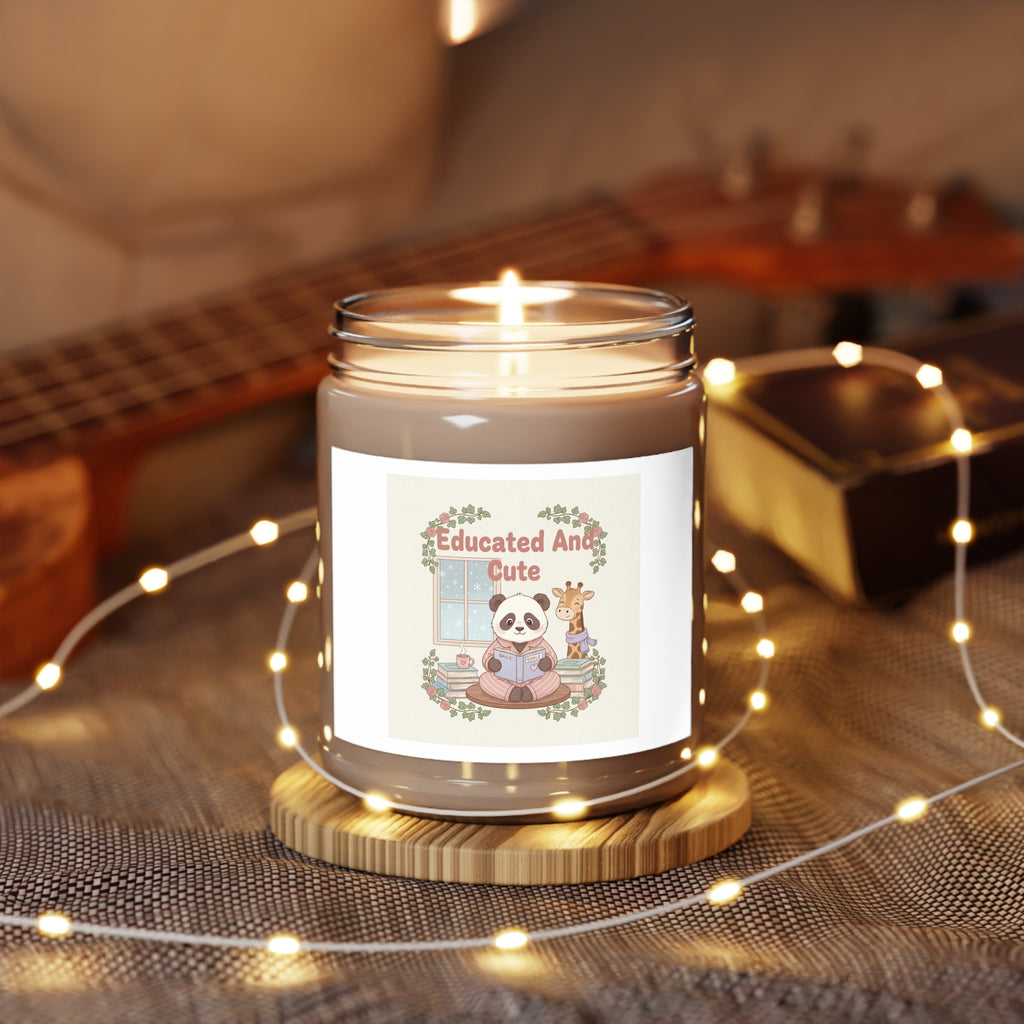 Educated And Cute Panda, giraffe Scented Candle