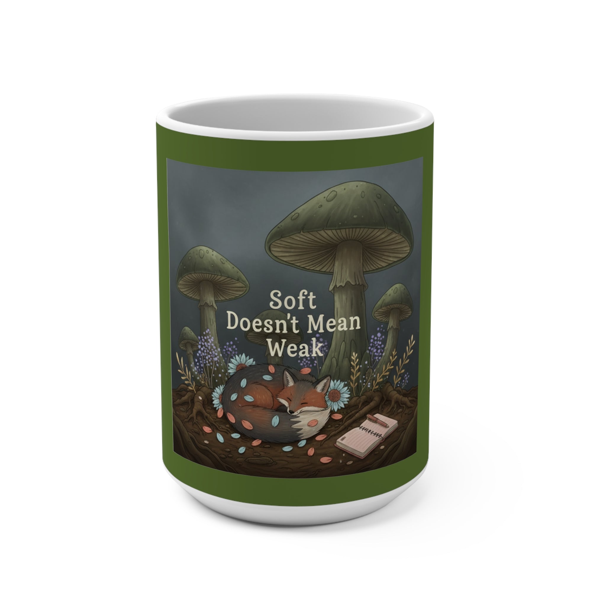 Fox Mug 15oz – Soft Doesnt Mean Weak