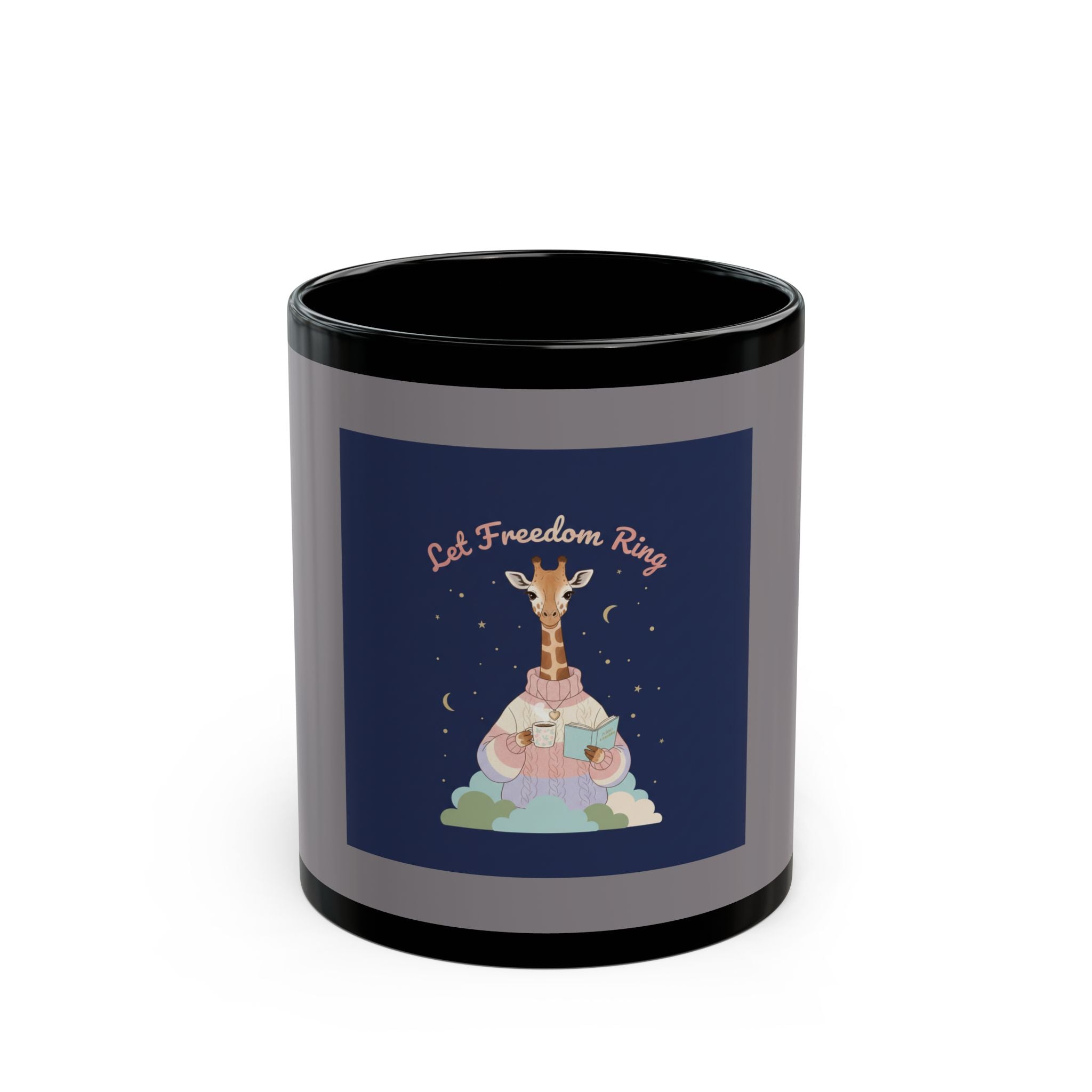 Giraffe Black Mug 11oz – Let Freedom Ring