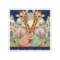 Giraffes Die-Cut Sticker – Coffee and Confidence