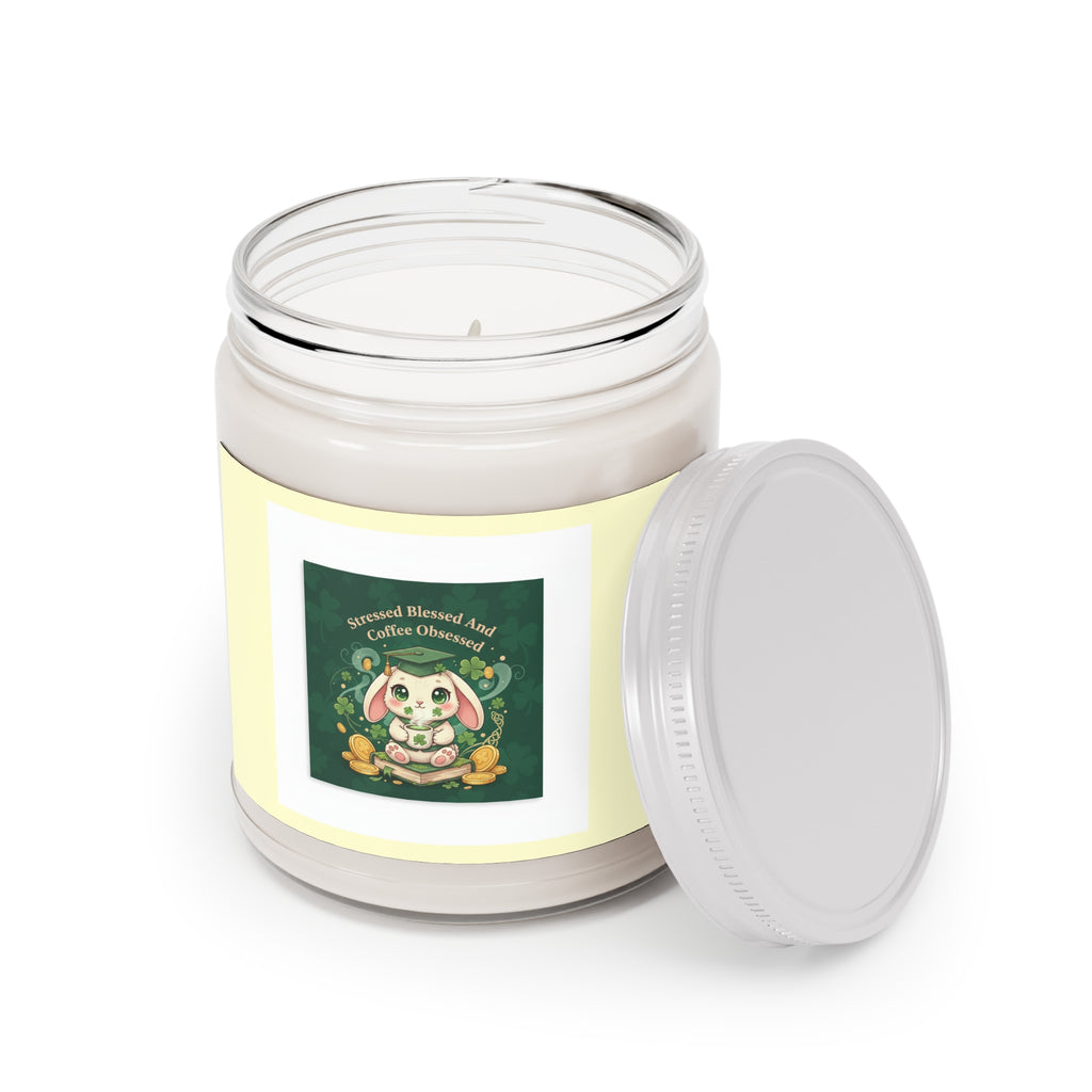 Stressed Blessed and Coffee Obsessed Scented Candle