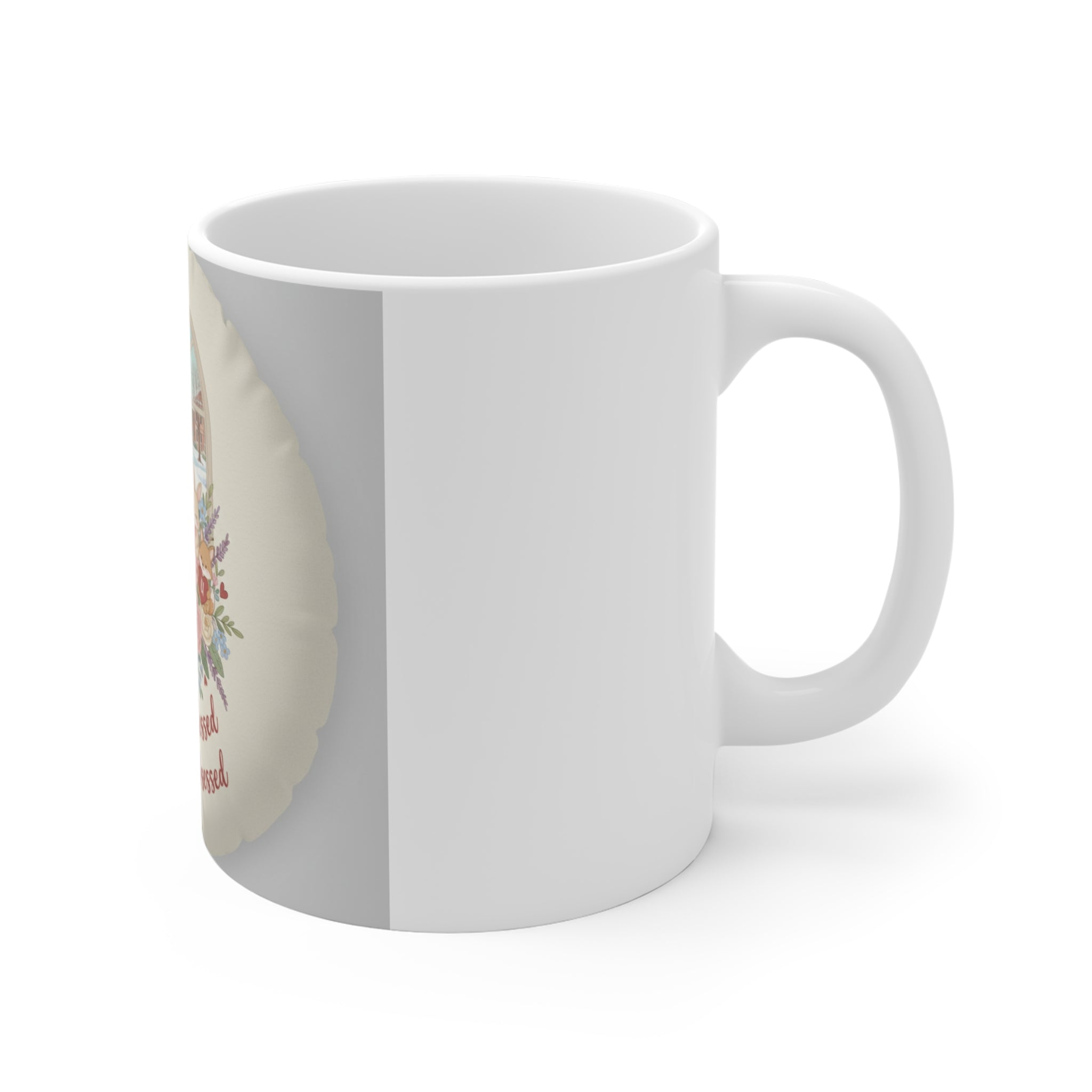 Stressed Blessed And Coffee Obsessed Fox, rabbit Mug 11oz