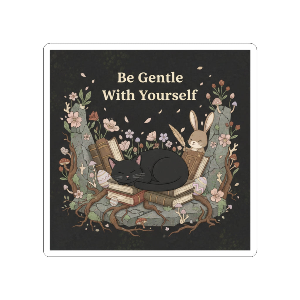 Bunny Kiss-Cut Sticker – Be Gentle With Yourself