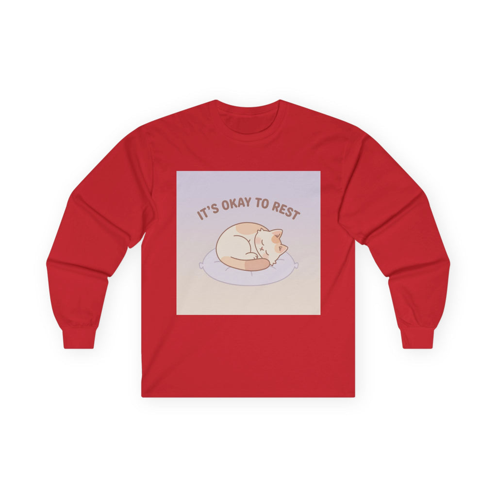 ITS OKAY TO REST Cat Long Sleeve Tee