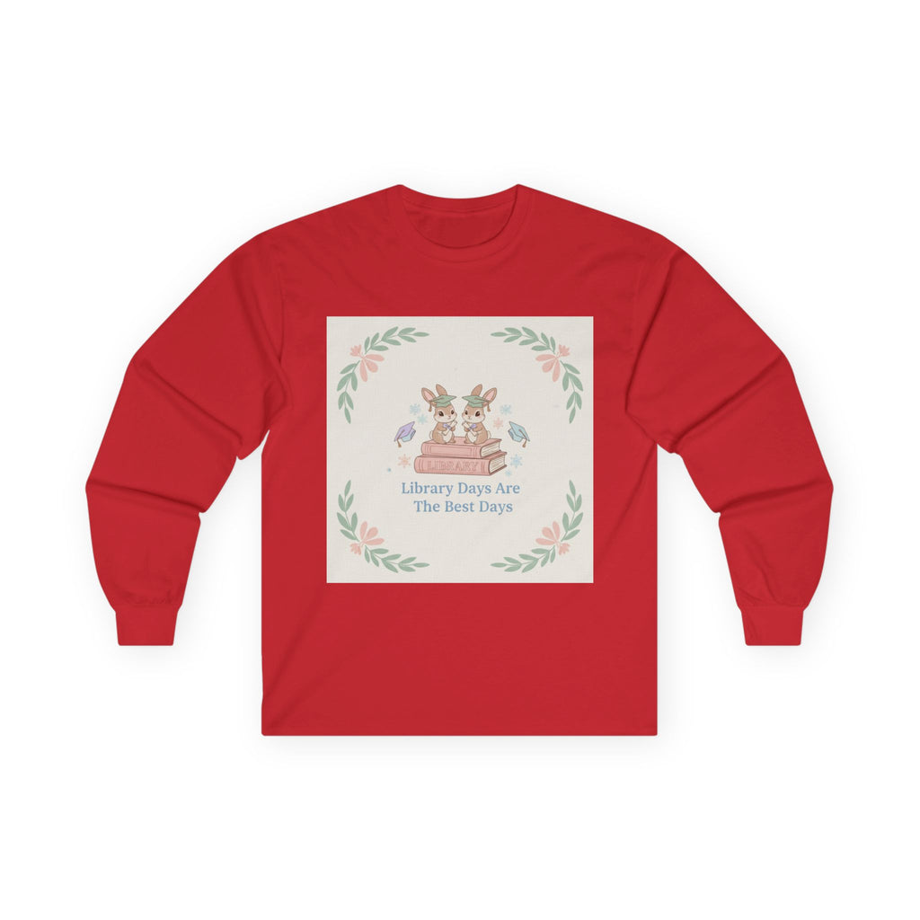 Library Days Are The Best Days Rabbits Long Sleeve Tee