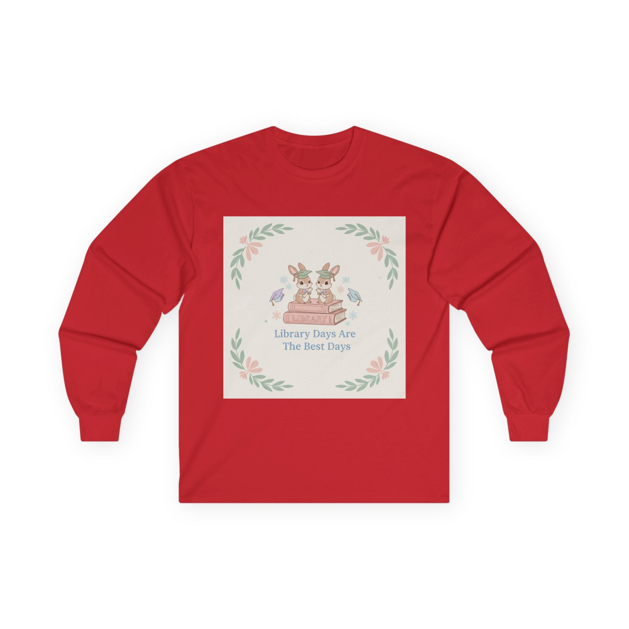 Library Days Are The Best Days Rabbits Long Sleeve Tee