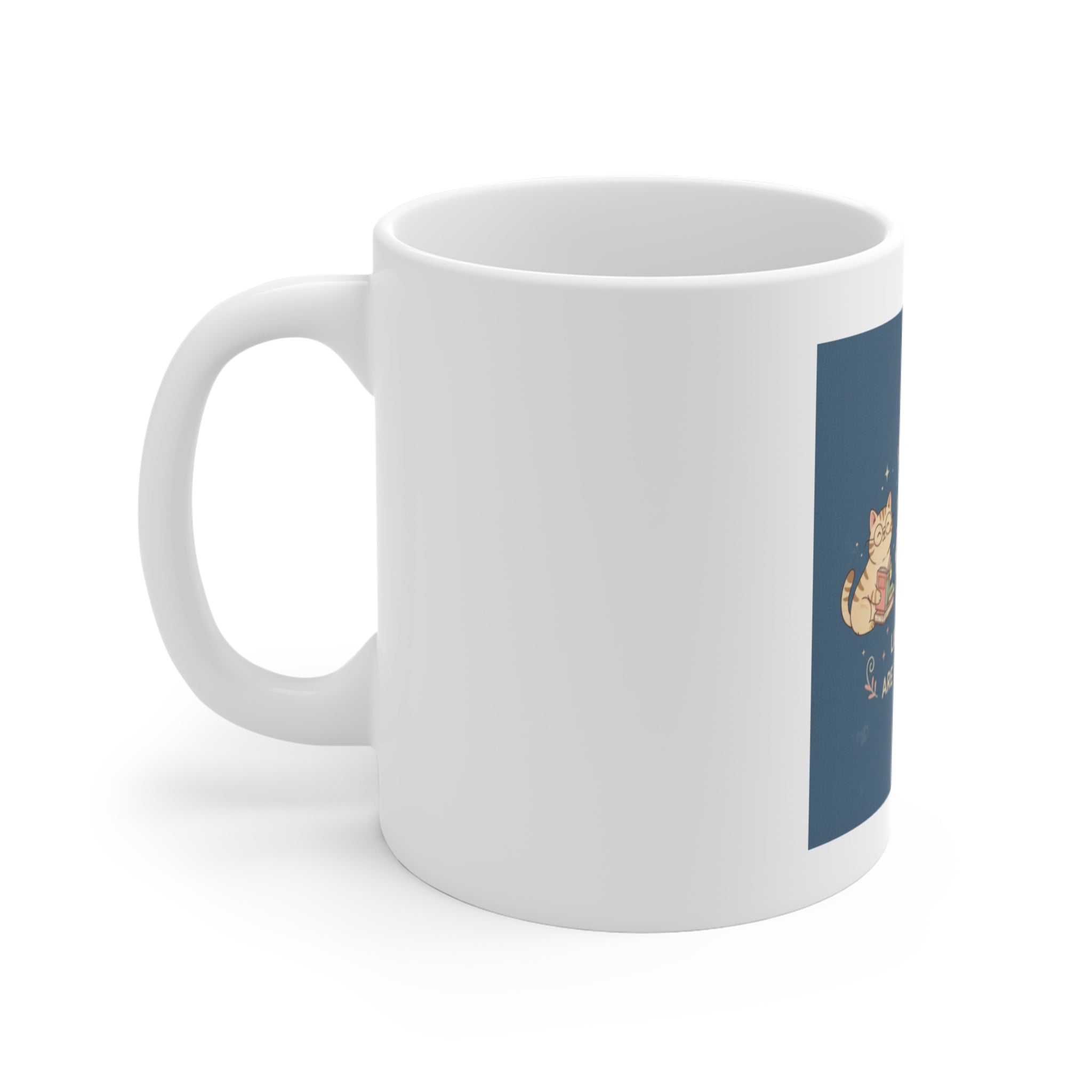 Cats With Glasses Mug 11oz – Library Days Are the Best Days