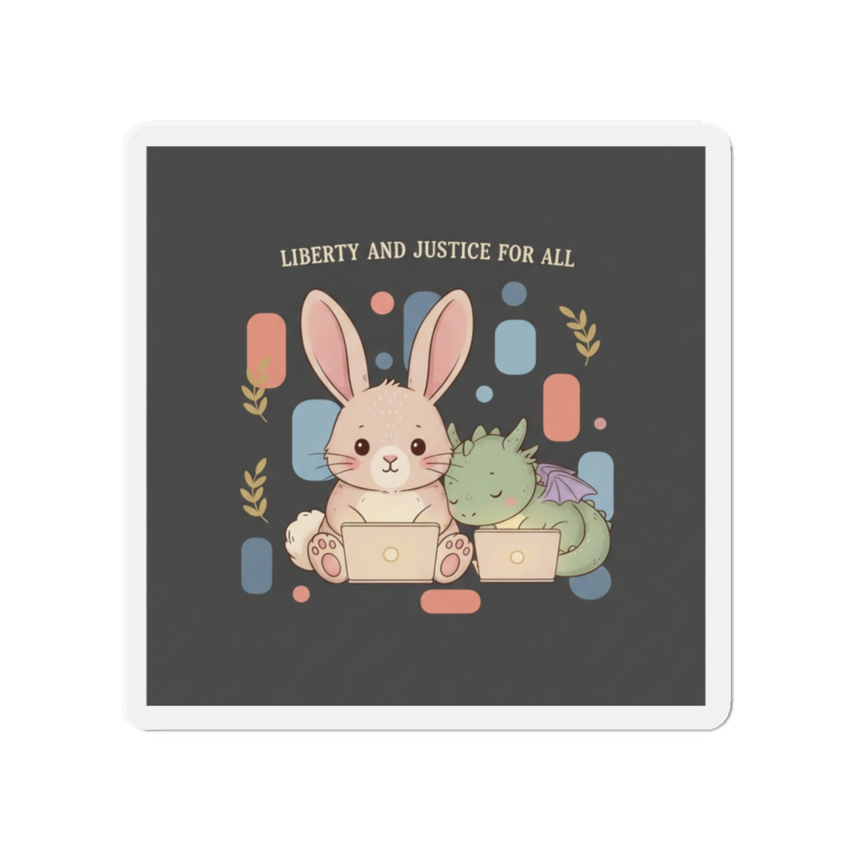 Dragon Die-Cut Magnet – Liberty and Justice for All
