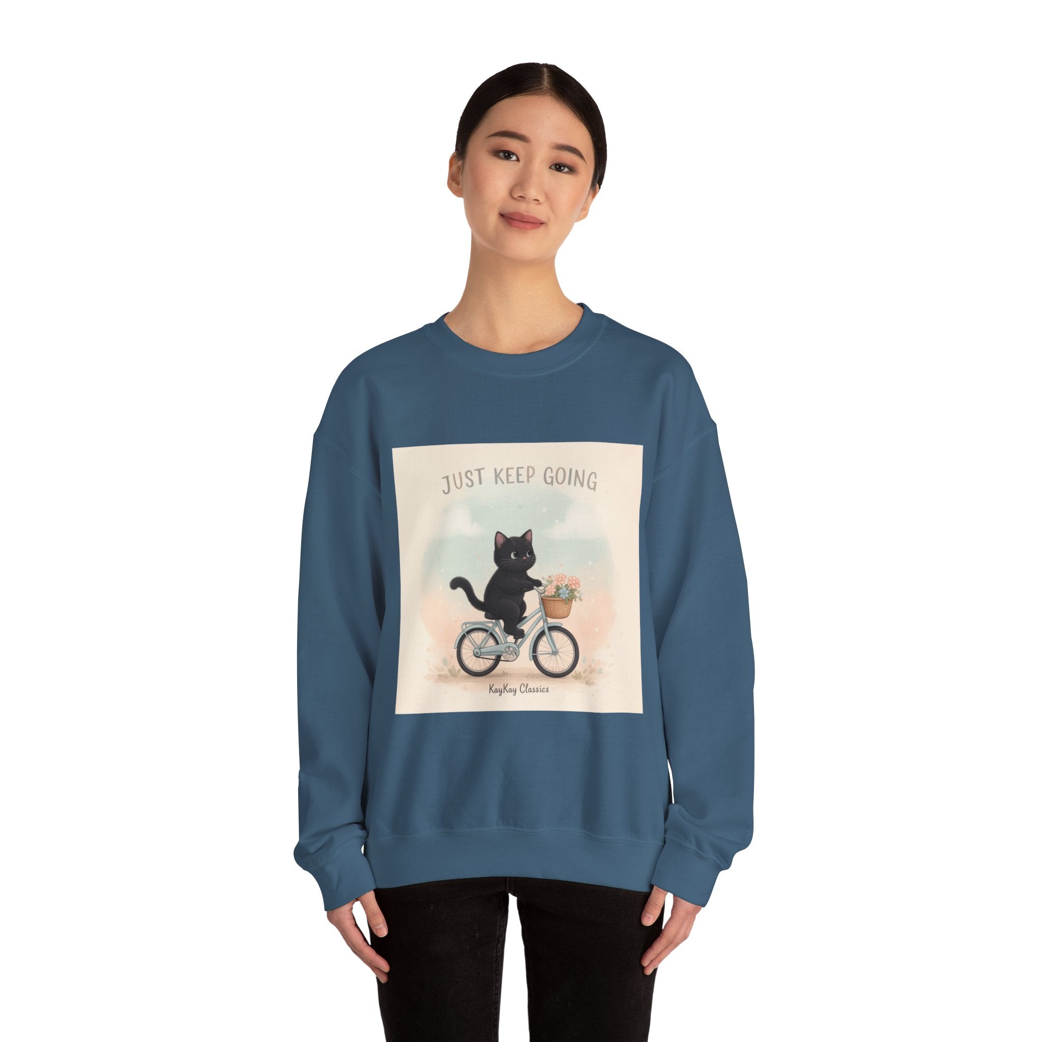 "Design" Black Cat Crewneck | College Girl Gift | Fashion | KayKay Classics