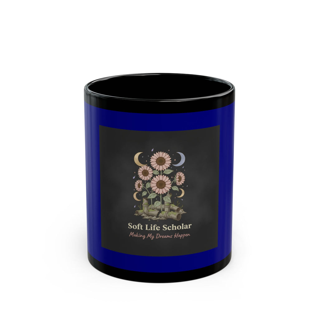 Sunflowers Black Mug 11oz – Soft Life Scholar