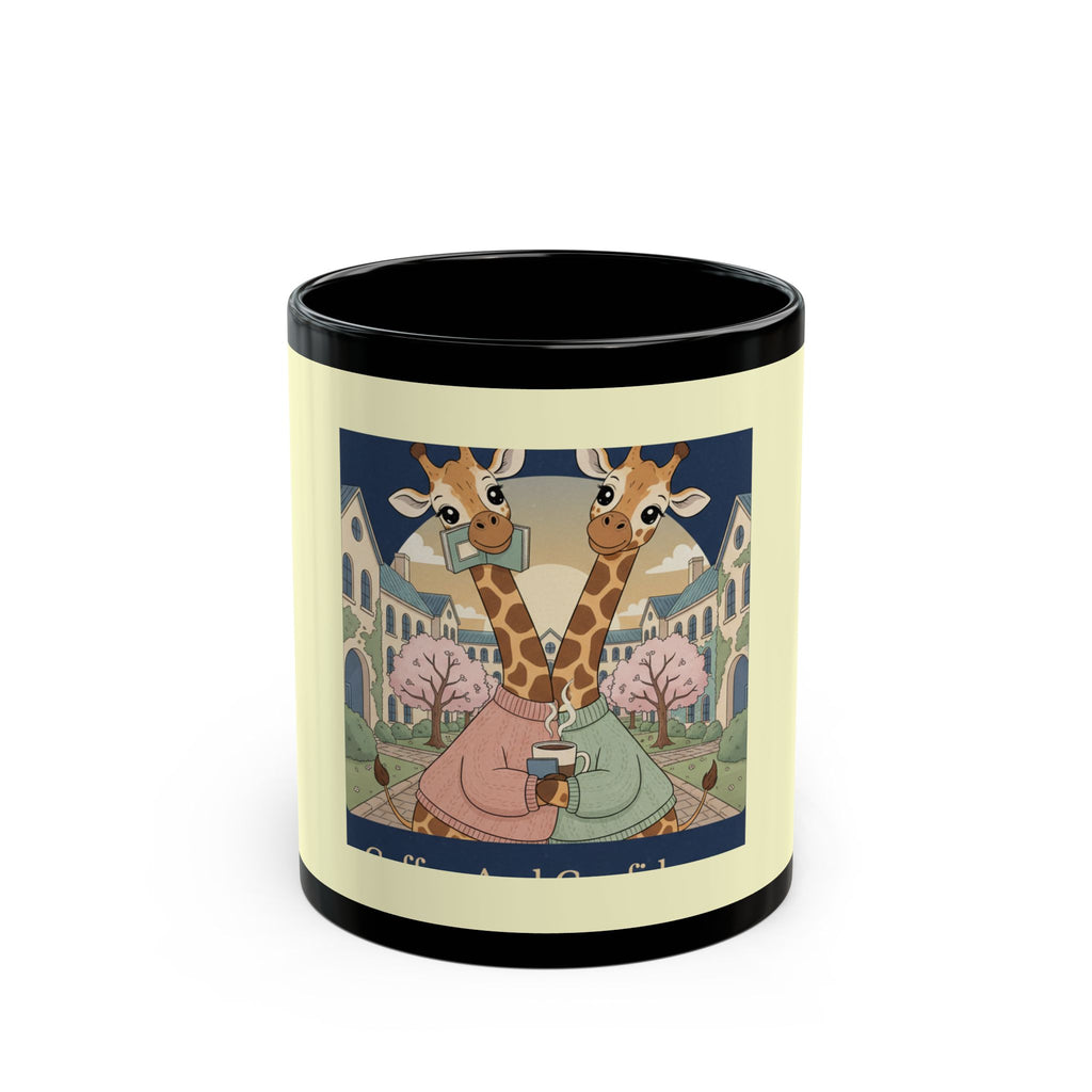 Giraffes Black Mug 11oz – Coffee and Confidence