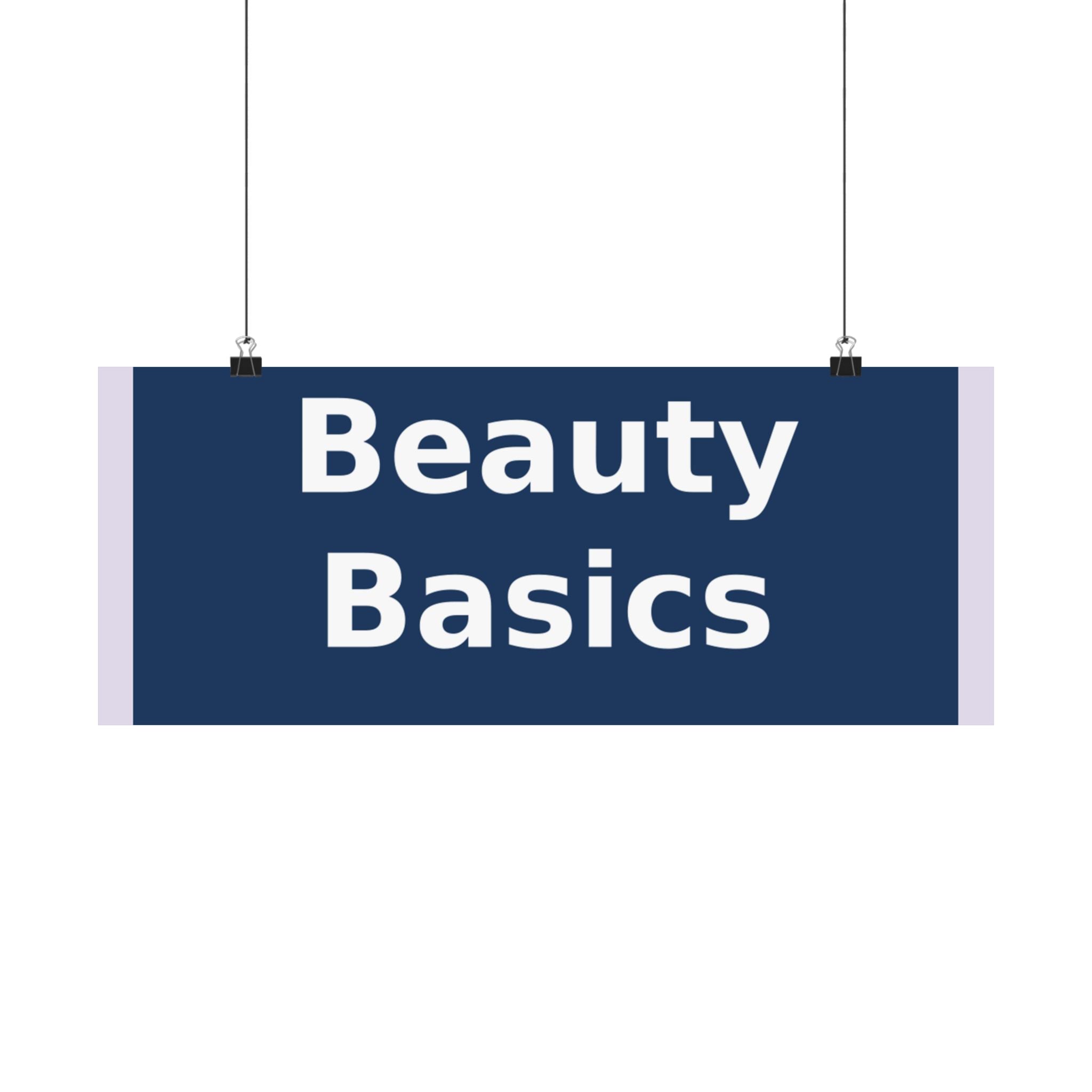 "Beauty Basics" Black Cat Poster | College Girl Gift | Fashion | KayKay Classics