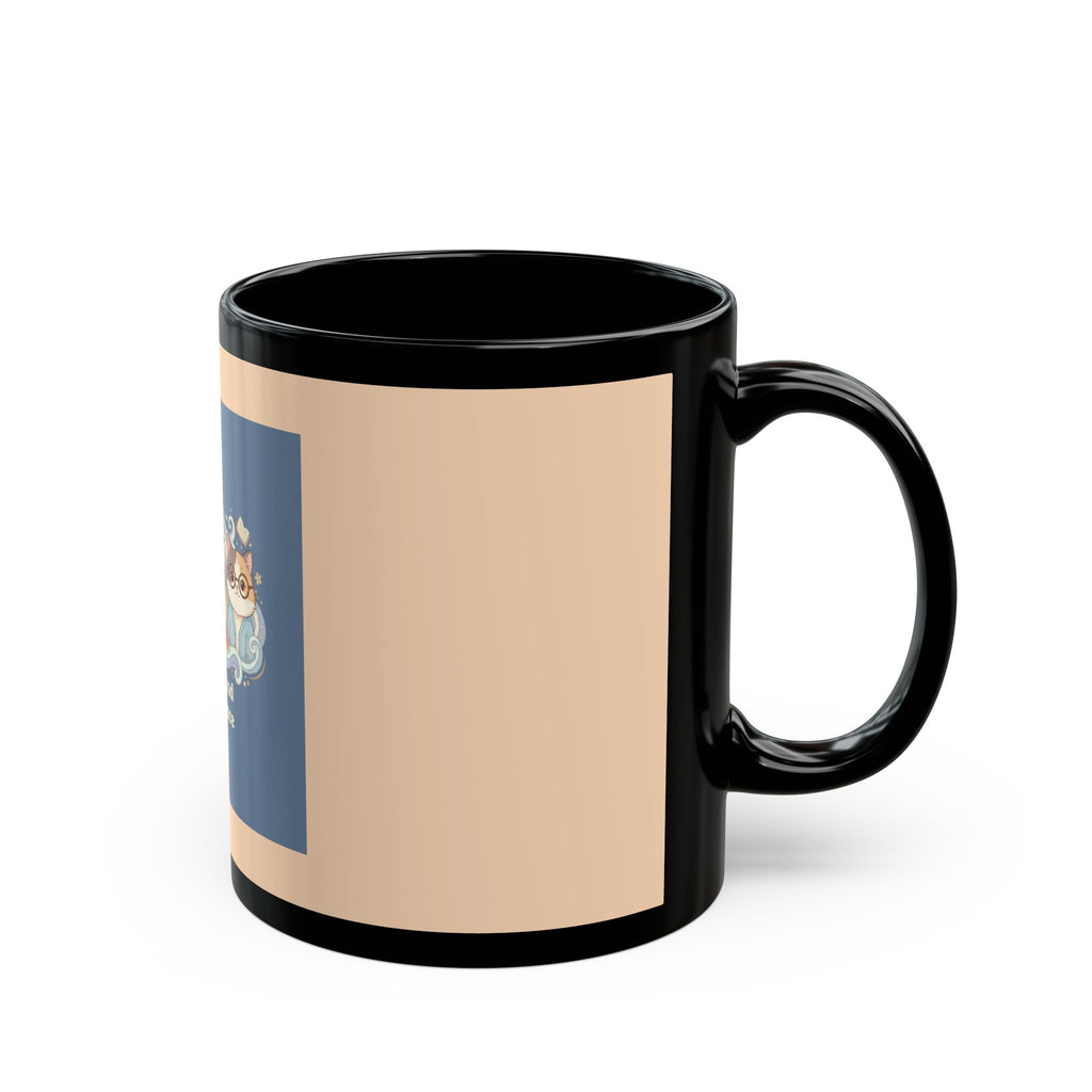 Cats With Glasses Black Mug 11oz – Coffee and Confidence