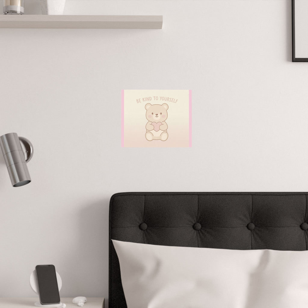 "BE KIND TO YOURSELF" Black Cat Poster | College Girl Gift | Fashion | KayKay Classics