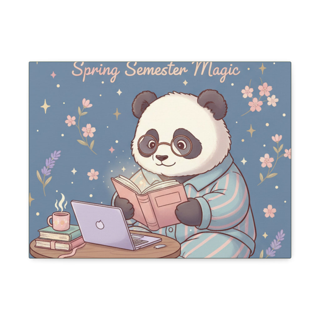 Panda Canvas Print – Degree Loading Spring Semester Magic