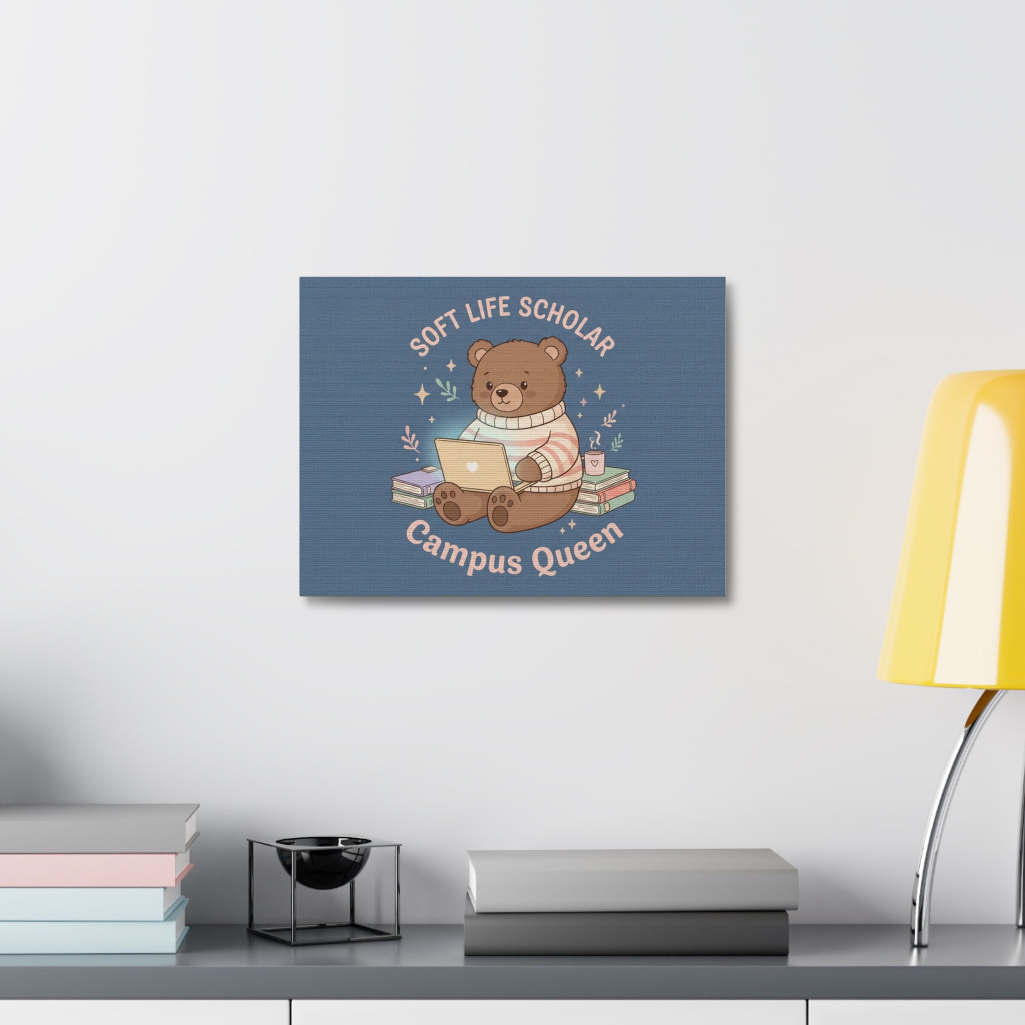 Bear Canvas Print – Soft Life Scholar Campus Queen