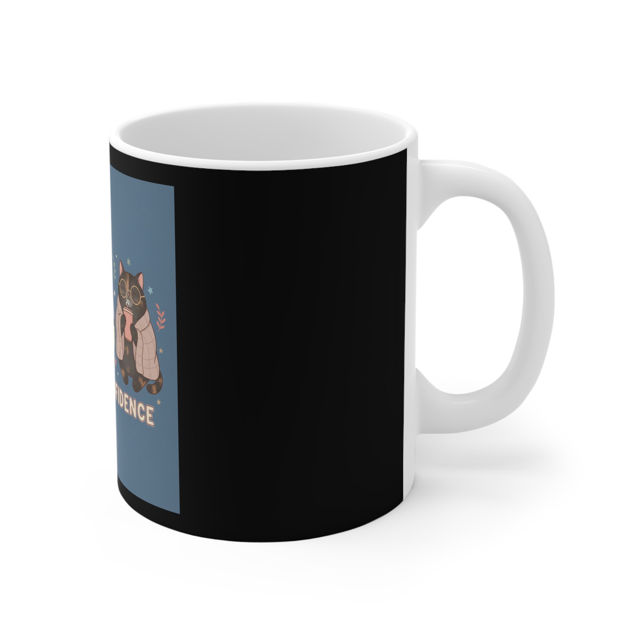 Cat Mug 11oz – Coffee & Confidence