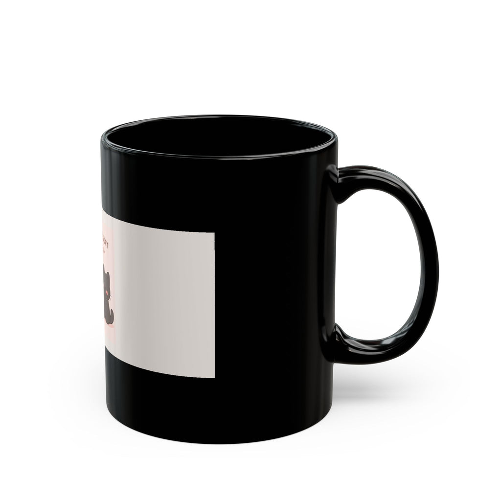 "LOVE CAN BE SOFT" Black Cat Black Mug | College Girl Gift | Fashion | KayKay Classics