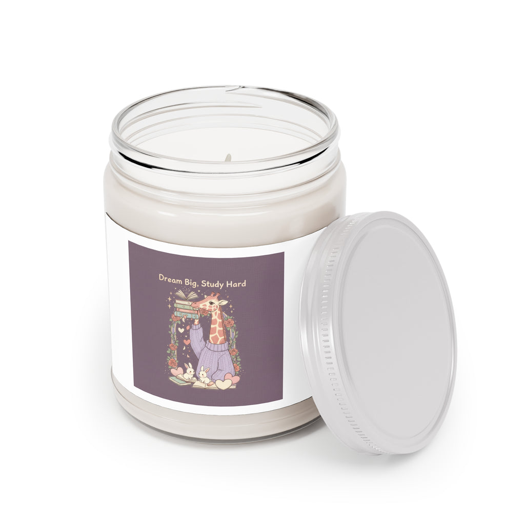 Dream Big, Study Hard Giraffe, bunnies Scented Candle