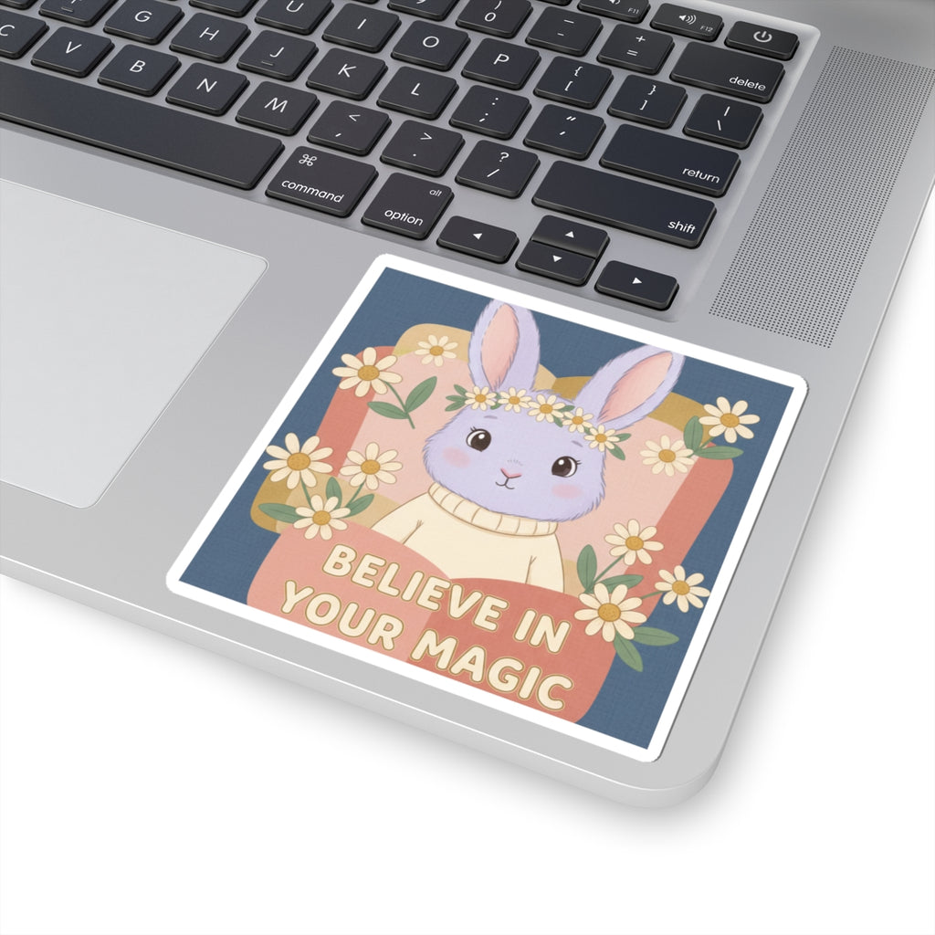 Bunny Kiss-Cut Sticker – Believe in Your Magic