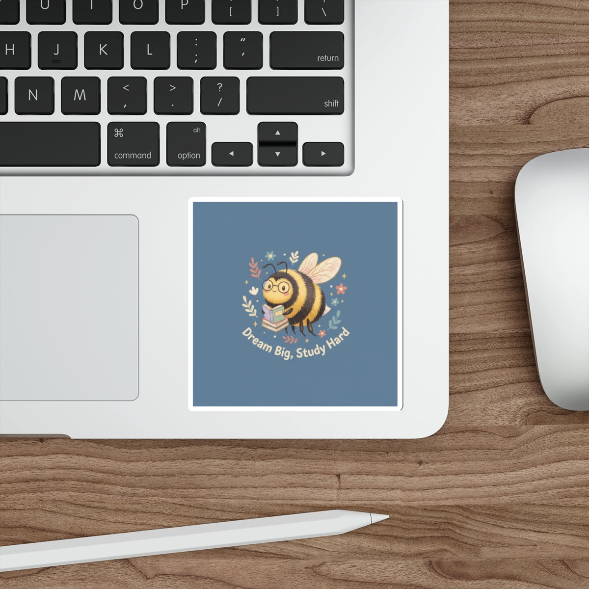 Bee Die-Cut Sticker – Dream Big Study Hard