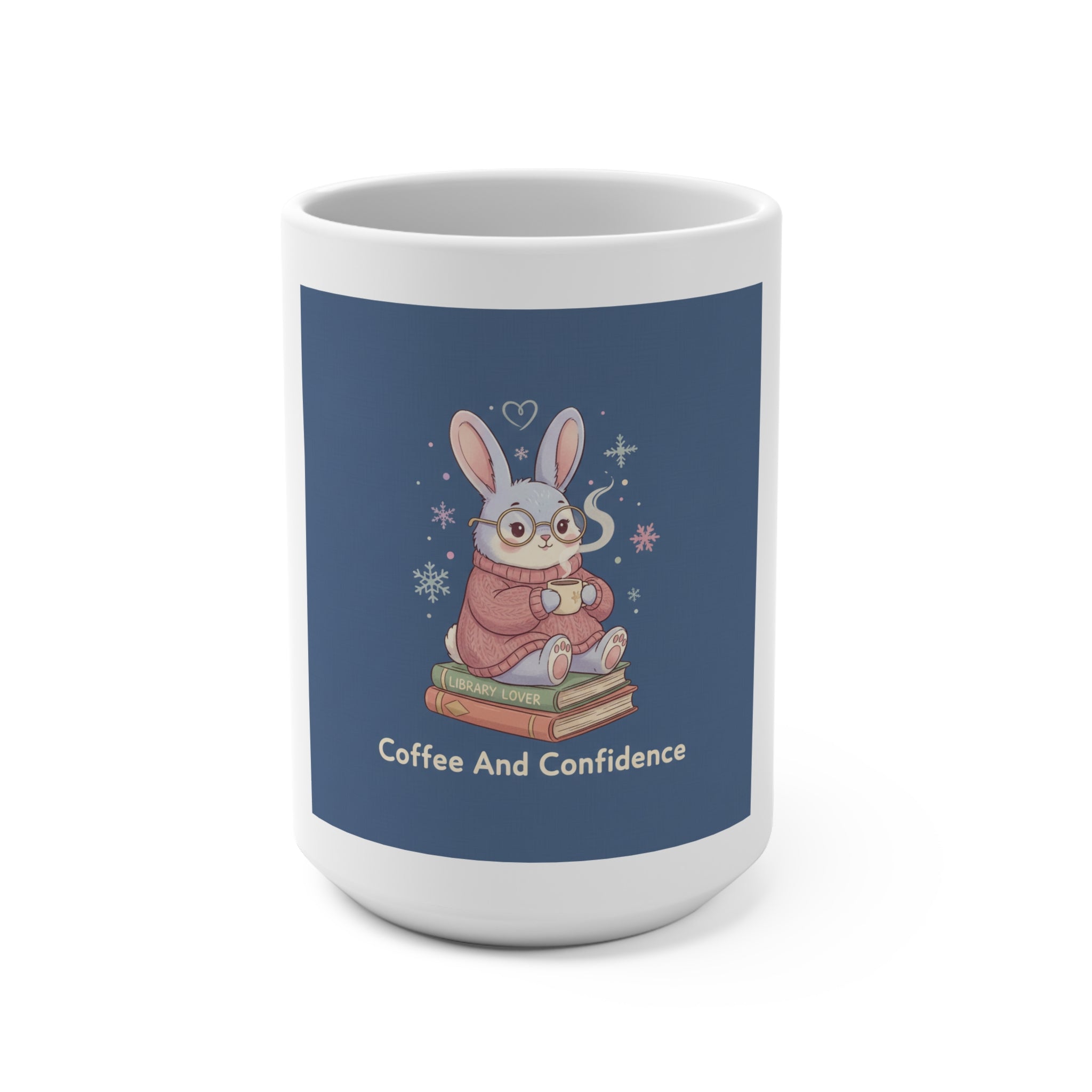 Bunny Mug 15oz – Coffee and Confidence
