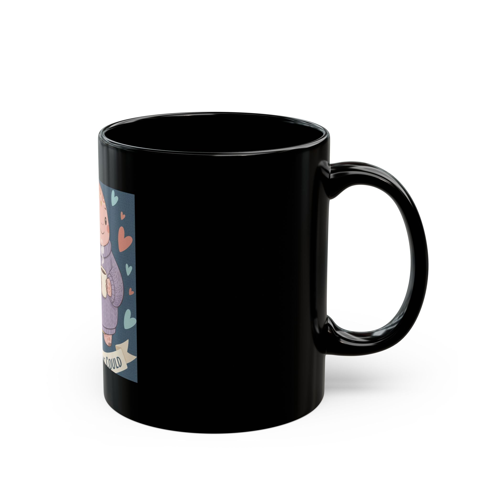 Turtle Black Mug 11oz – She Believed She Could