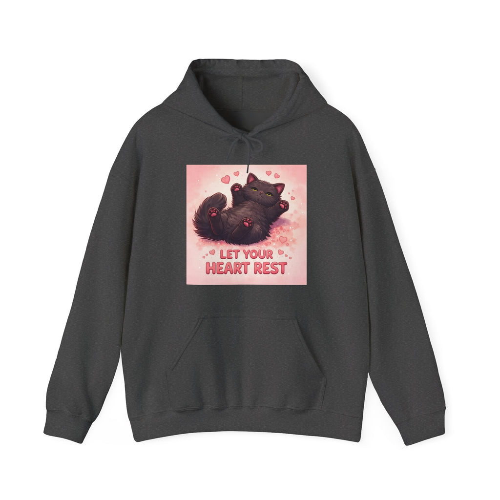 LET YOUR HEART REST Cat Hoodie