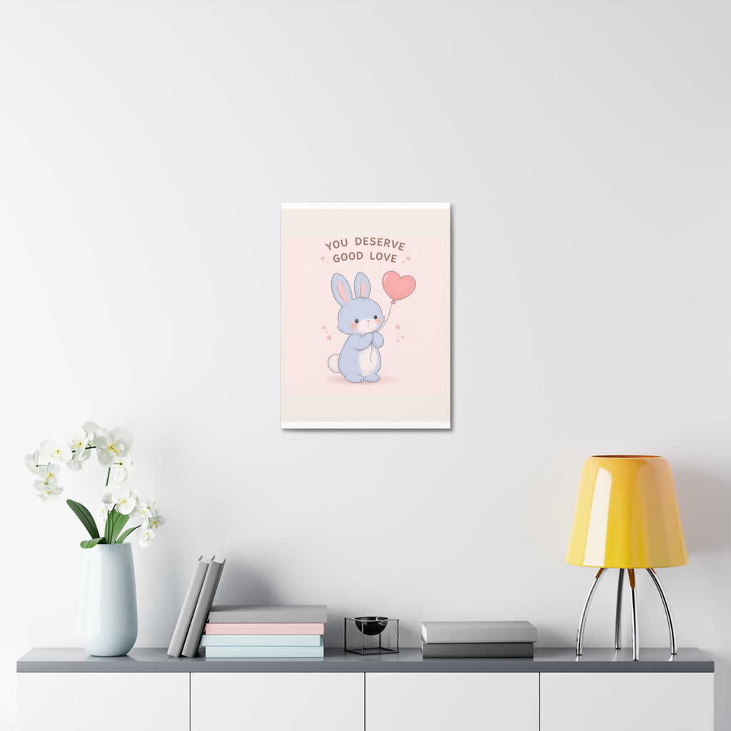 "YOU DESERVE GOOD LOVE" Black Cat Canvas | College Girl Gift | Fashion | KayKay Classics