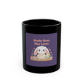 Bunny Black Mug 11oz – Study Now Slay Later