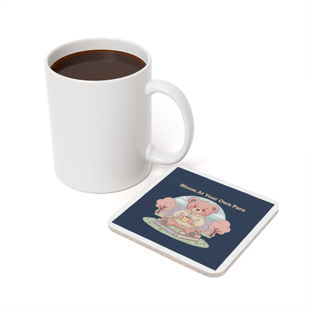 Bear Cork Coaster – Bloom at Your Own Pace
