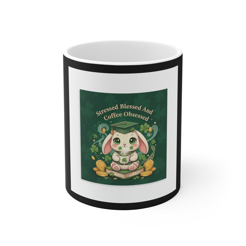 Rabbit Mug 11oz – Stressed Blessed and Coffee Obsessed