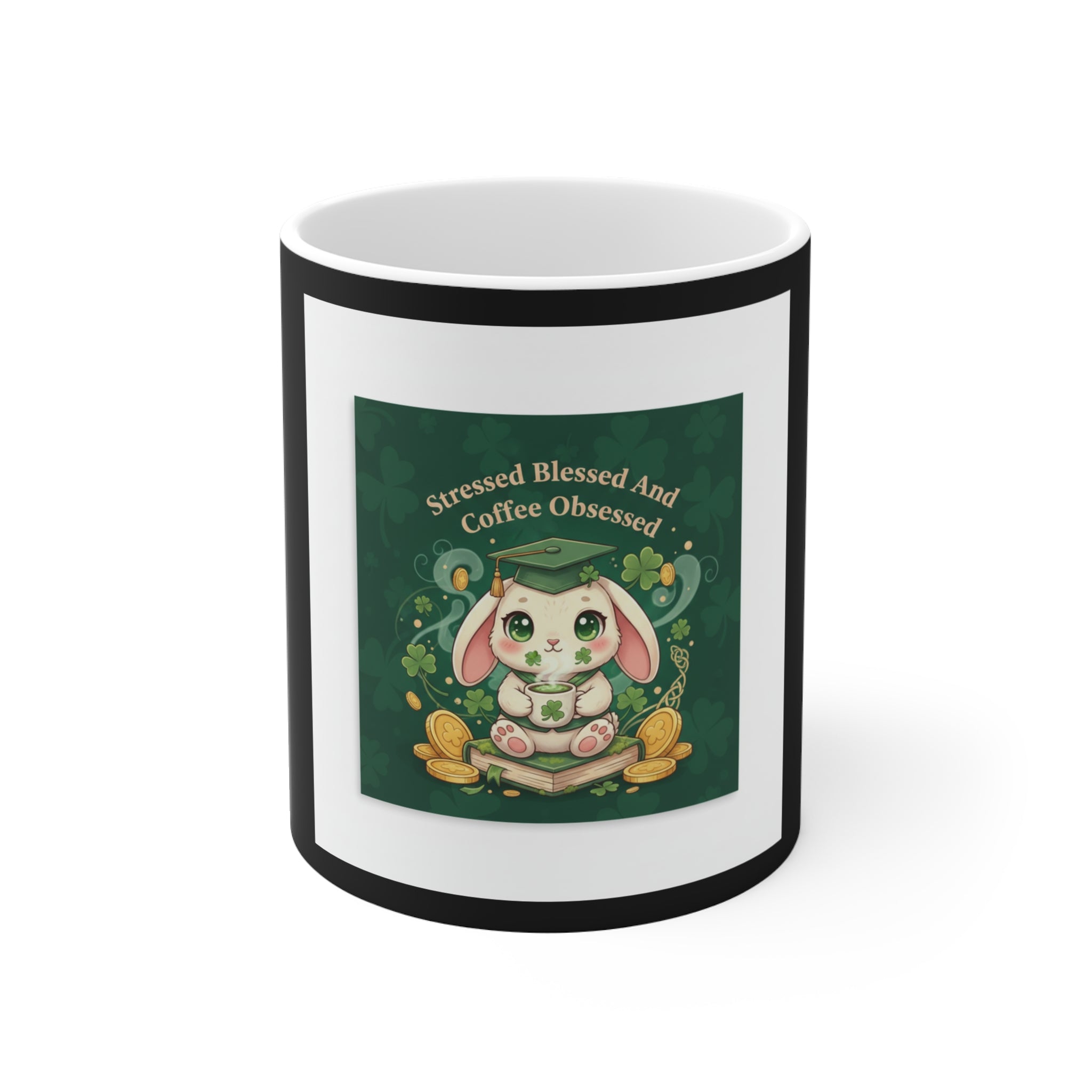 Rabbit Mug 11oz – Stressed Blessed and Coffee Obsessed