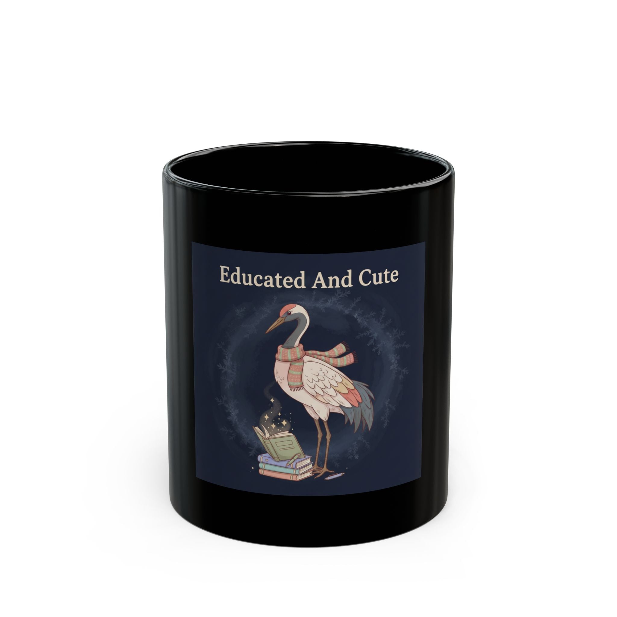 Owl Black Mug 11oz – Educated and Cute